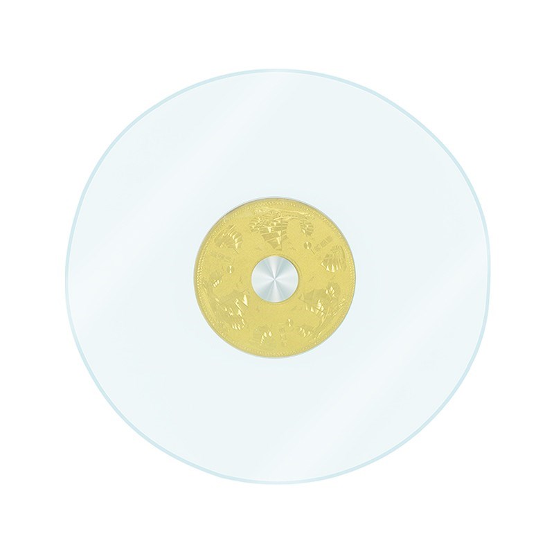 餐桌转盘钢化玻璃饭店大圆桌玻璃转盘底座圆台面旋转桌面玻璃转盘