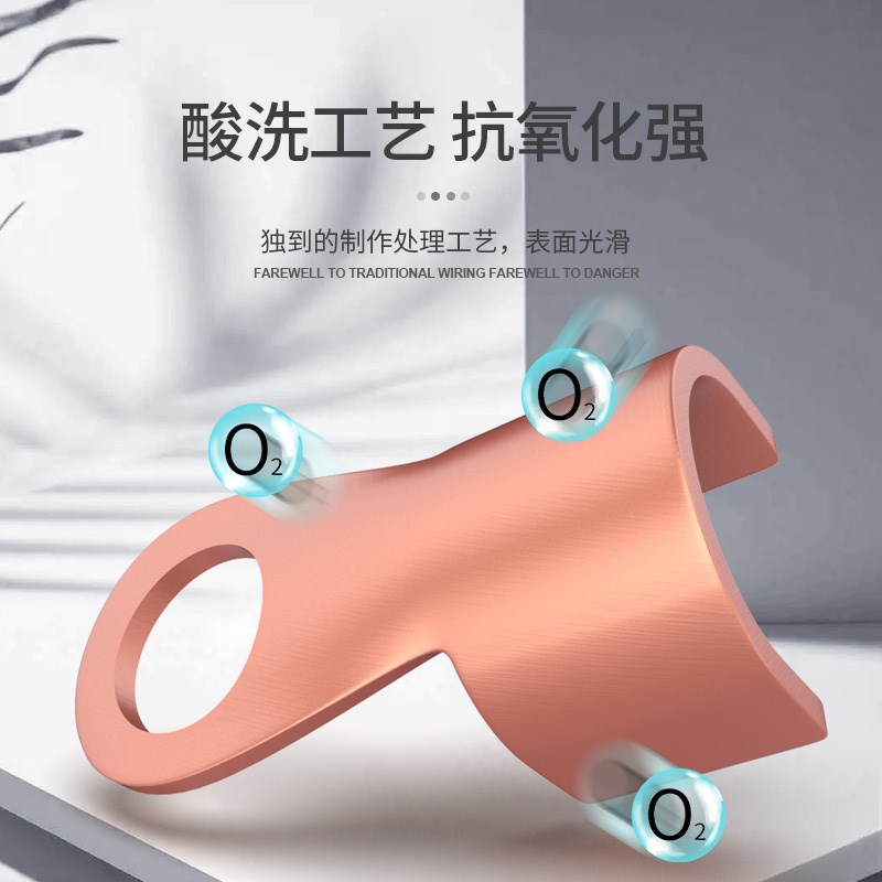 汇君 OT紫铜接线鼻口鼻鼻子铜鼻子铜线耳 2   铜端子