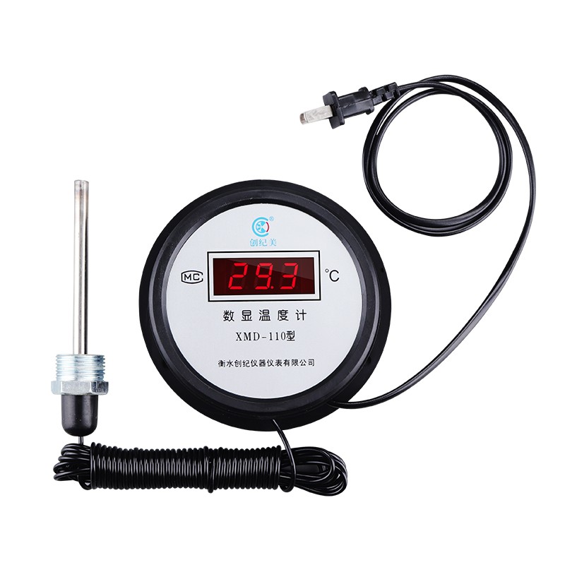 电子数显温度计带探头金属线水温计高温工业水产养殖高精度温度表
