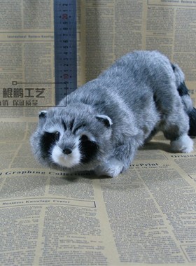仿真动物浣熊创意家居田园装饰品家居创意软装装饰品橱窗