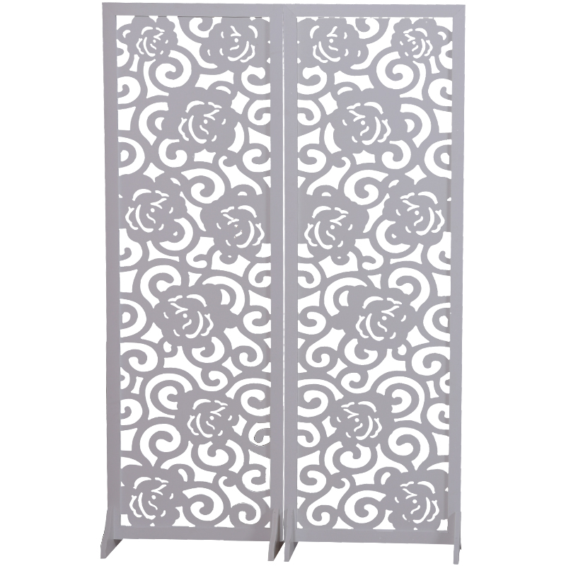 屏风隔断客厅现代小户型折叠面雕花镂空玄关装饰墙