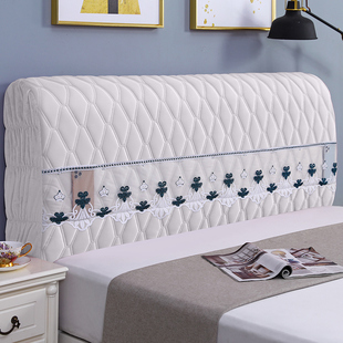 加厚床头罩卧室纯色简单大方现代木床皮床盖布子罩222新款