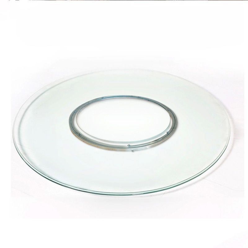 餐桌玻璃转盘圆桌钢化玻璃空心火锅玻璃转盘旋转底座饭桌转盘家用