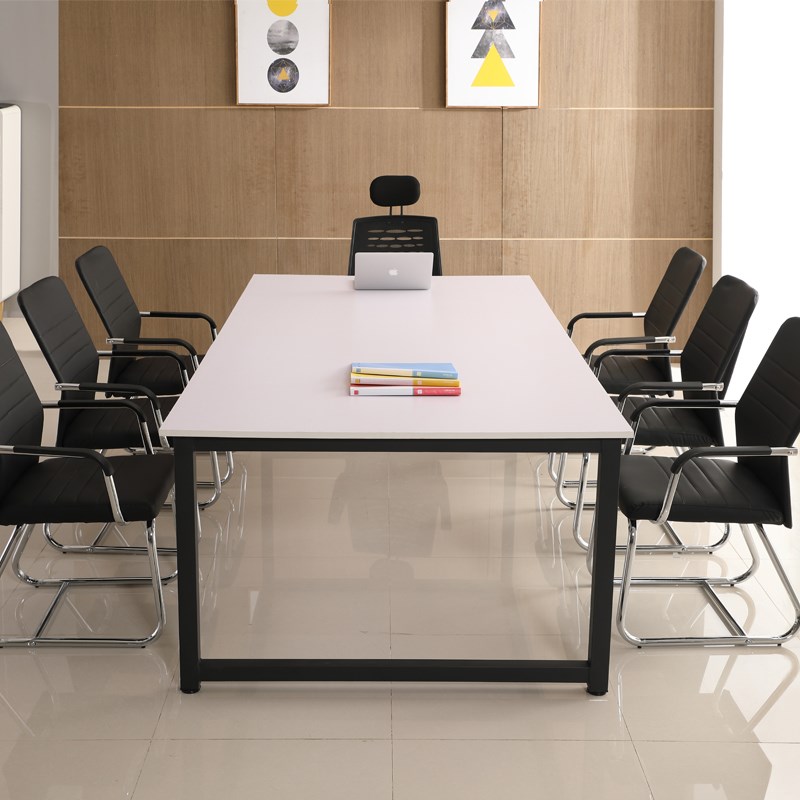 现代办公桌会议桌长条桌电脑培训洽谈长方形桌椅家用实木