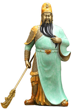 彩铜武圣公像二爷客厅办公室居商铺