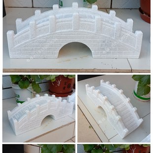 微景观石桥假山鱼缸造景小桥雕塑微景观小石桥迷你小石桥造景