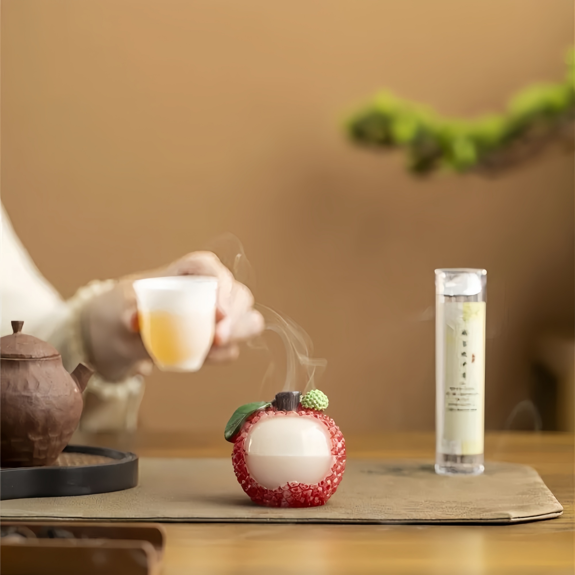 荔枝禅意茶台桌面室内家用中式