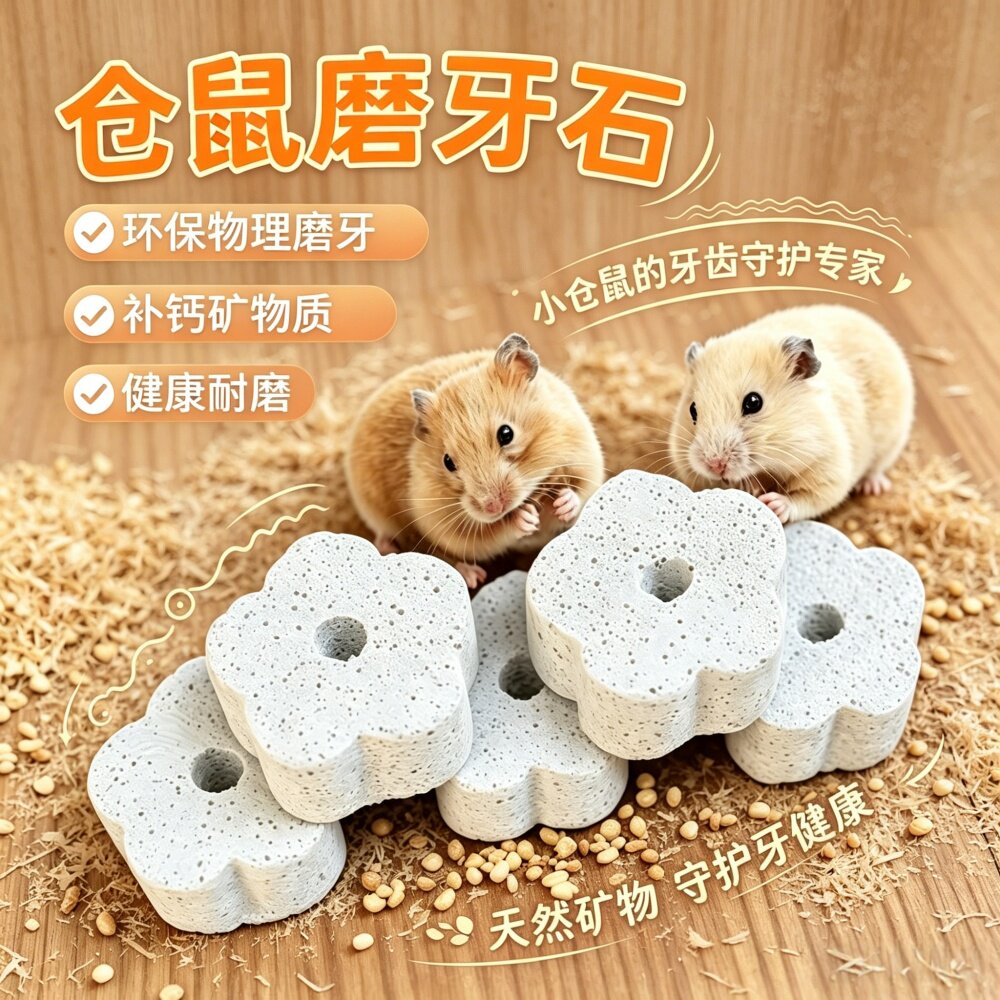 苍鼠大号天然补钙磨牙石仓鼠火山岩龙猫兔子荷兰猪专用小宠用品