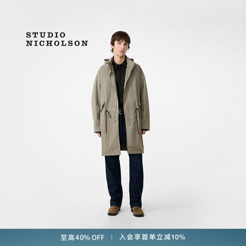【奢享特惠】STUDIO NICHOLSON男士LOTUS派克大衣长风衣外套