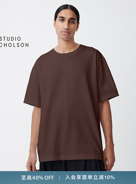 【奢享特惠】STUDIO NICHOLSON男士LAY LOGO短袖BOXY箱型 T恤