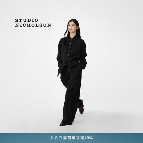 STUDIO NICHOLSON女士KRAUSS西部衬衫美式工装风衬衣