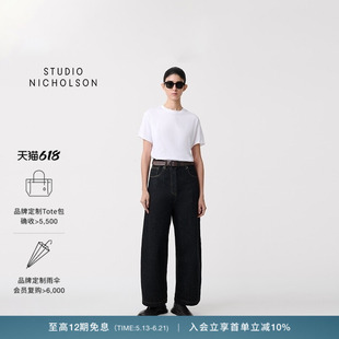 【经典款】STUDIO NICHOLSON女士纯色PERFECT MARINE 短袖T恤