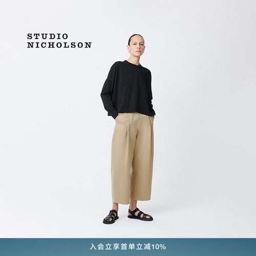 【经典款】STUDIO NICHOLSON女士LOOP长袖T恤常规款简约纯色
