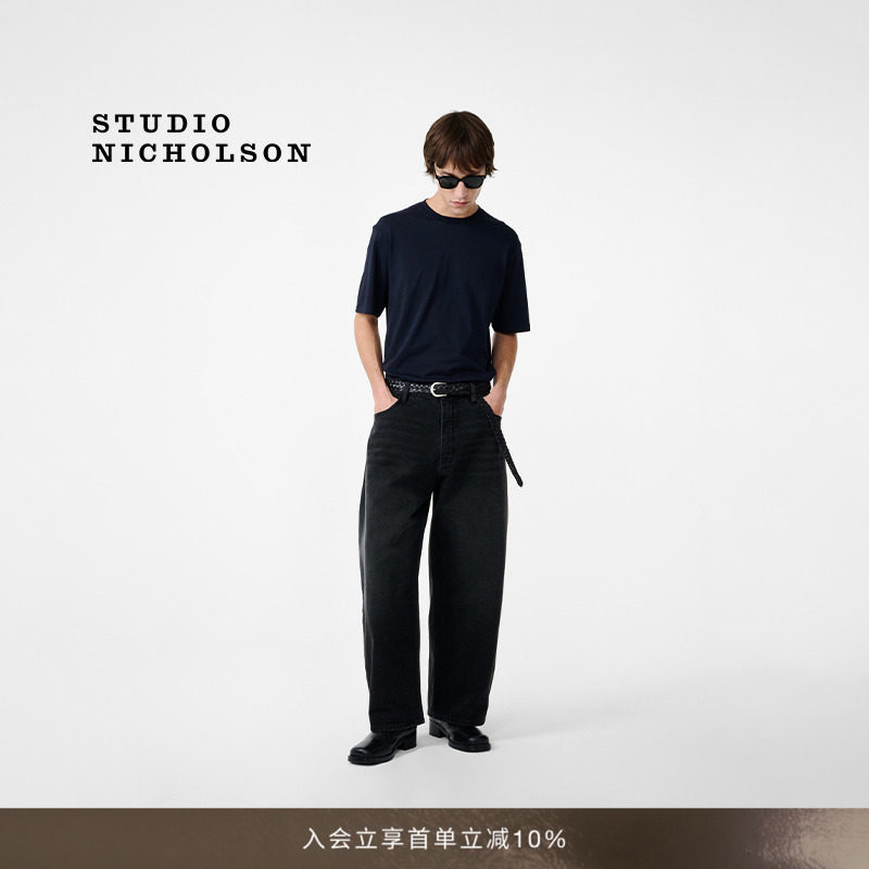 【经典款】STUDIO NICHOLSON男士BRIC棉质短袖T恤图片
