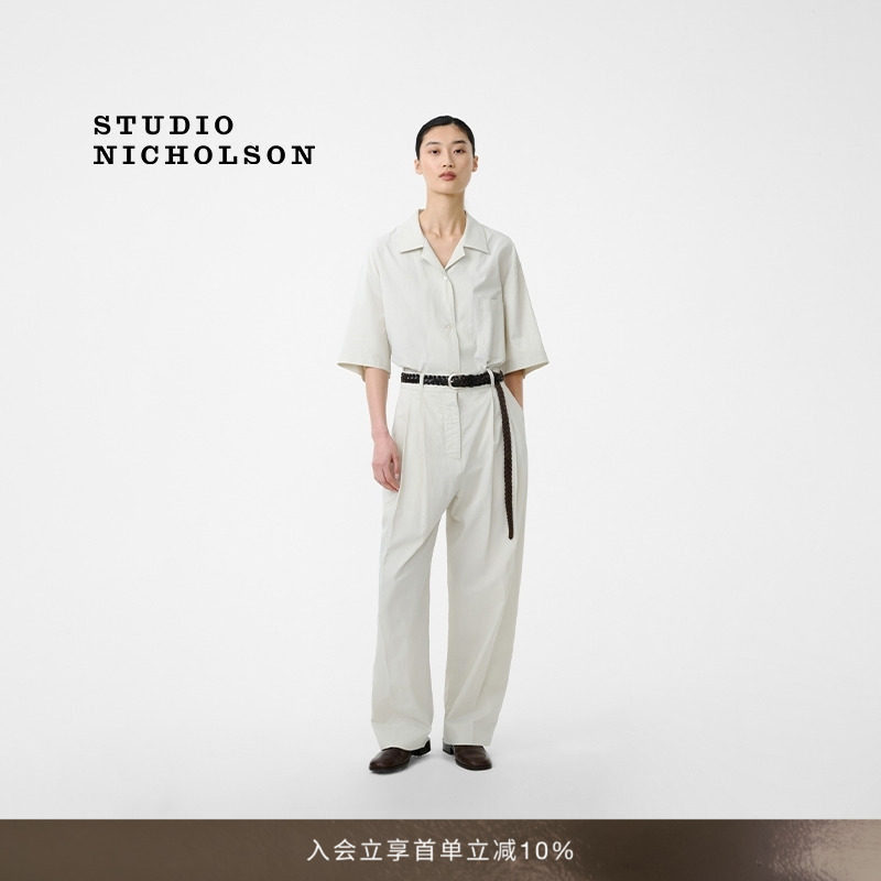 STUDIO NICHOLSON女士DELOS口袋短袖衬衫图片