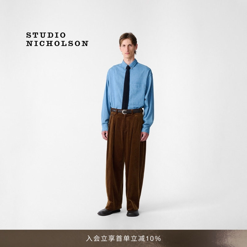 【BEAMS Plus联名】STUDIO NICHOLSON LISA男士棉质牛仔衬衫图片