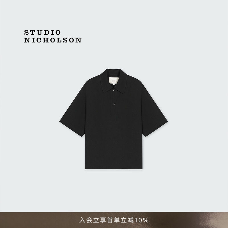 【春夏新品】STUDIO NICHOLSON女士TOULON半门襟短袖衬衫图片