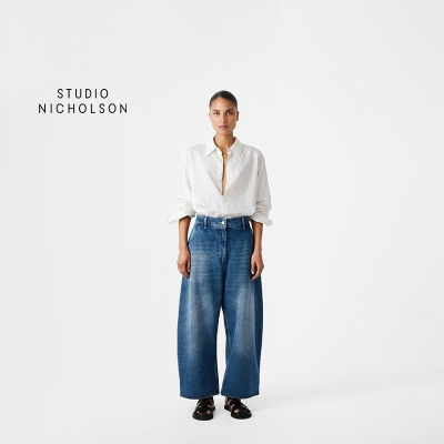 【经典甄选】STUDIO NICHOLSON女士CHALCO阔腿九分裤