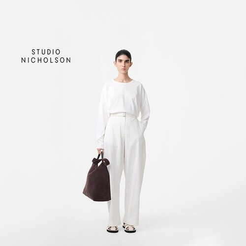 STUDIO NICHOLSON女士DORING系带束腰长裤