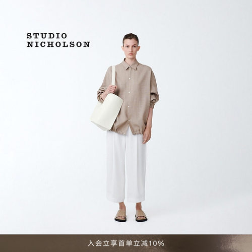 STUDIO NICHOLSON女士DORDONI深褶阔腿九分裤