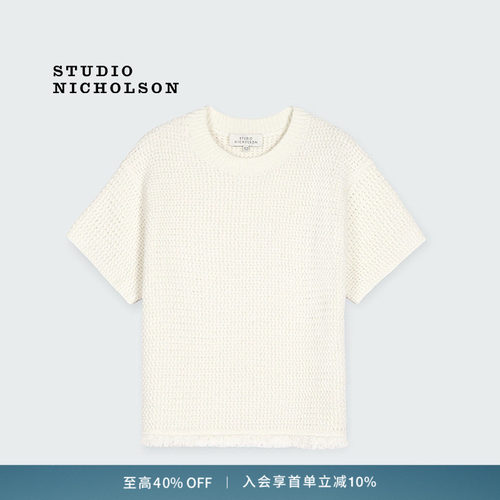 【春夏新品】STUDIO NICHOLSON女士KORRA短袖针织上衣简约休闲