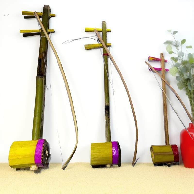 迷你二胡可拉响同款非遗10多块自制手工大爷玩具小号竹编