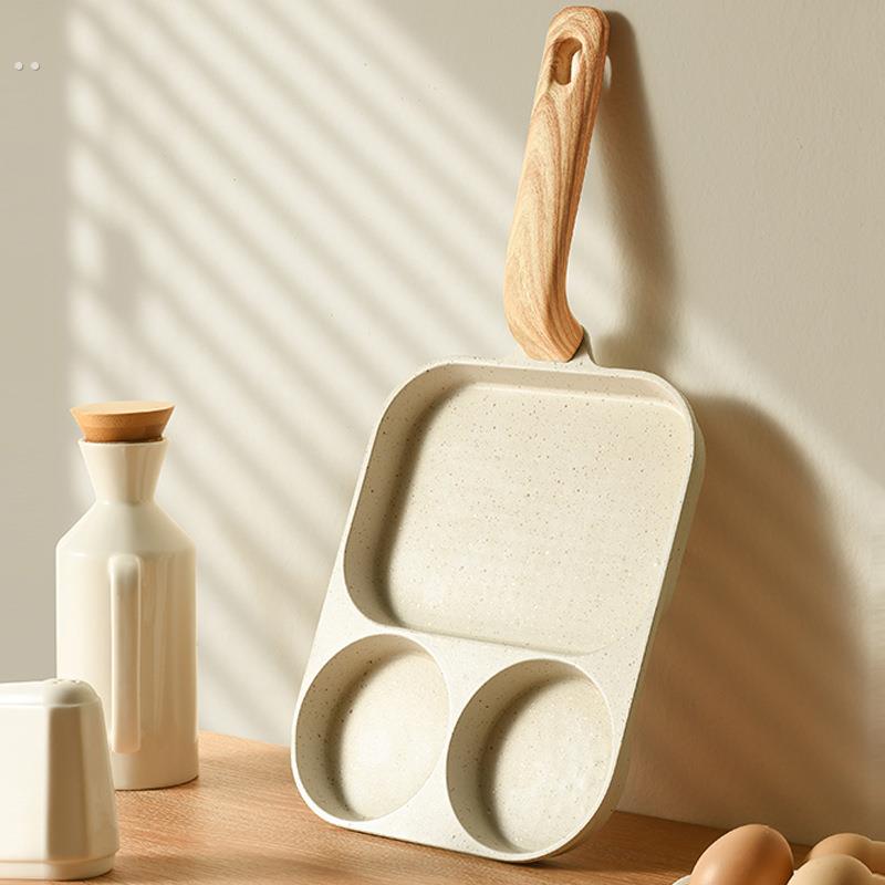 麦饭石培根牛排平底锅家用早餐锅煎蛋神器不粘三合一鸡蛋汉堡锅配