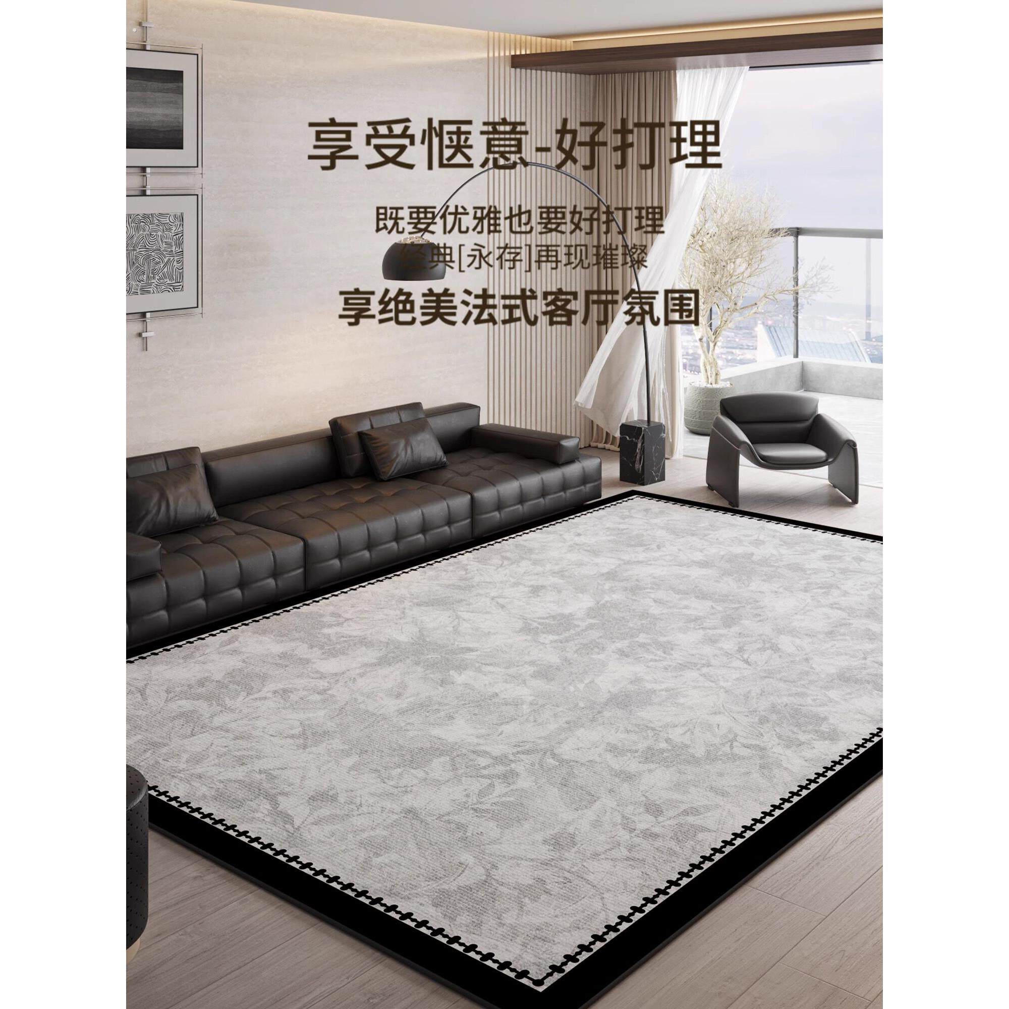 地毯客厅2025新款轻奢高级感卧室房间毯免洗可擦家用沙发茶几地垫