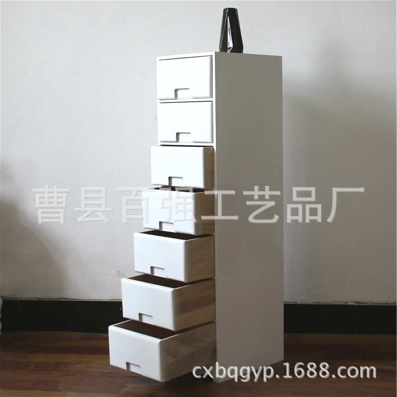 收纳储物柜斗柜 木质简约多层收纳柜 抽屉式卧室落地床头柜