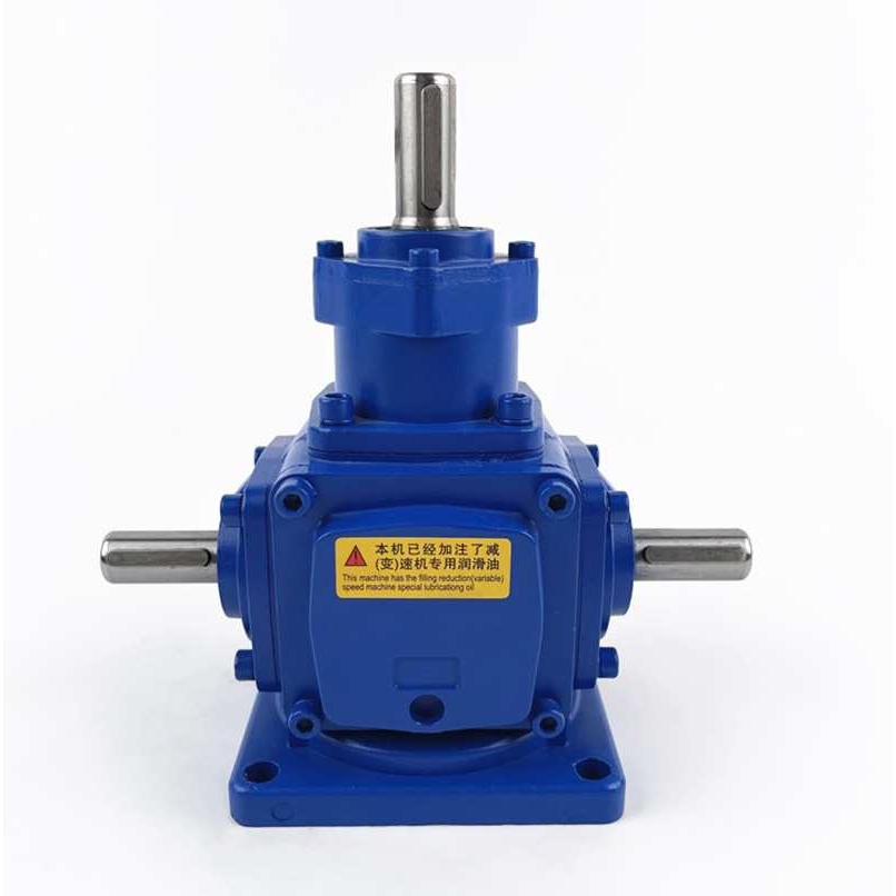 90度转角器齿轮箱十字换向器伞齿减速箱直角传动变速箱 T型转向器