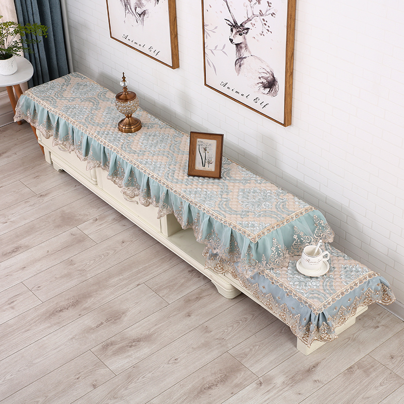 电视柜桌布茶几罩电视罩电视桌垫套长方形防尘防滑电视柜罩套盖布