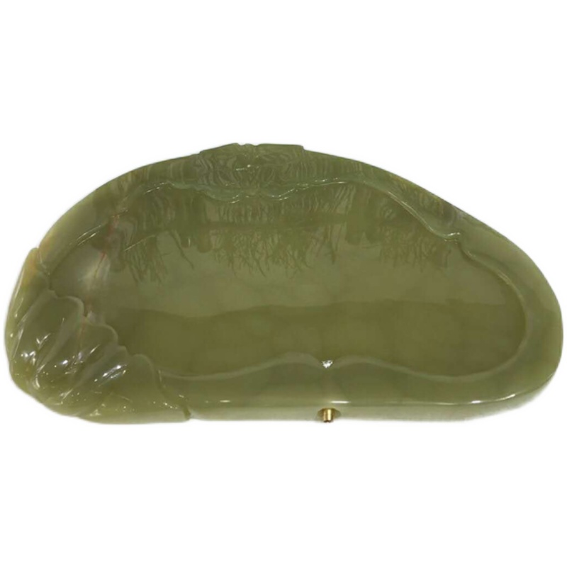 阿富汗天然玉石茶盘摆件茶台茶托功夫茶具排水简约办公室家用中式