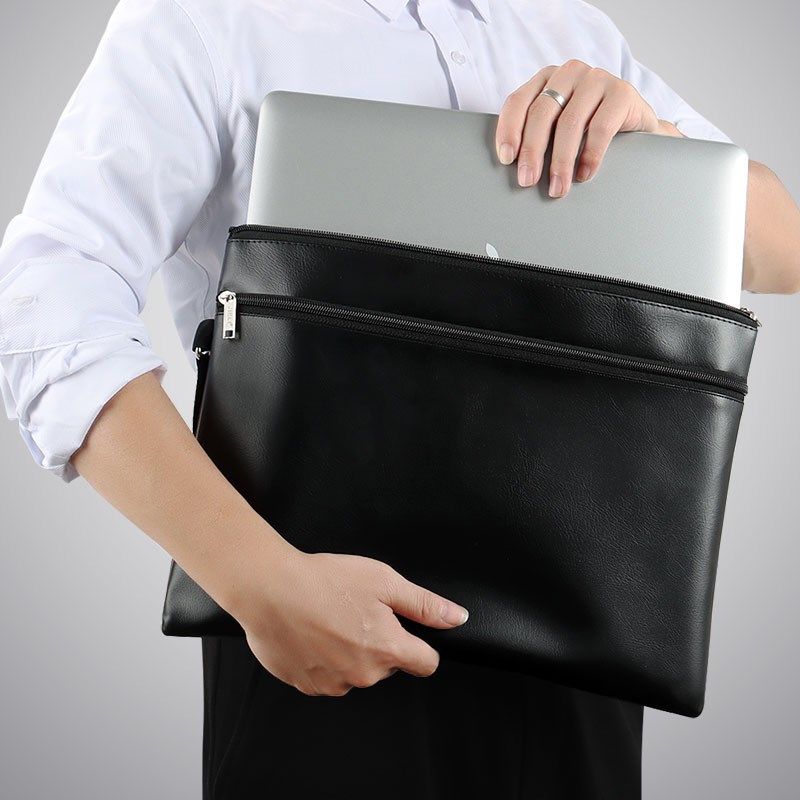 杰利男士PU皮质仿皮时尚产手拿拉链式文件资料袋商务手提夹钱包定