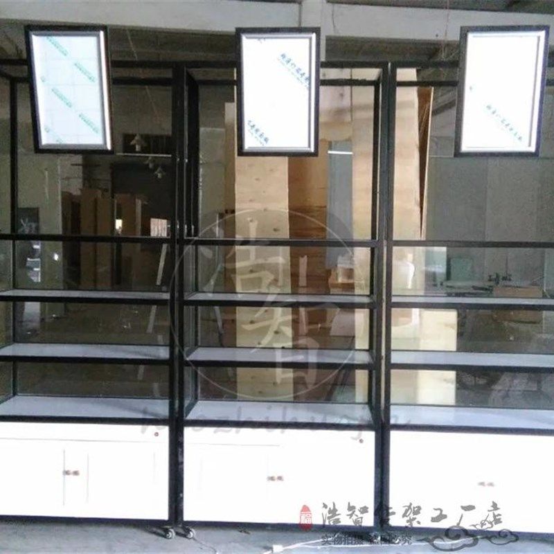 面包柜铁艺高边柜敞开式边柜面包展示柜烤漆面包货架中岛柜吧台可