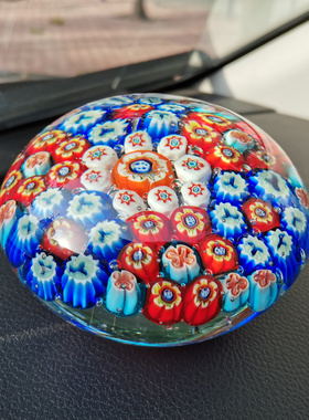 博山琉璃儿时万花球车饰鱼缸造景小摆件镇纸手工艺装饰礼品纪念品