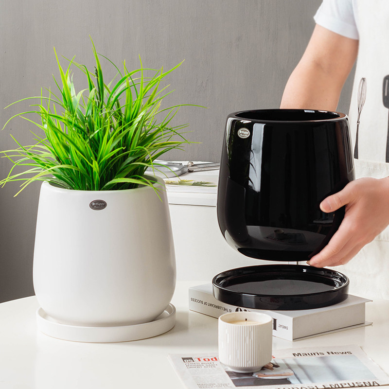 简约百搭哑光直筒特大琴叶榕陶瓷花盆落地发财树虎皮兰办公花盆,鲜花速递/花卉仿真/绿植园艺,花盆,淘宝优惠券,粉丝福利购,淘宝优惠卷