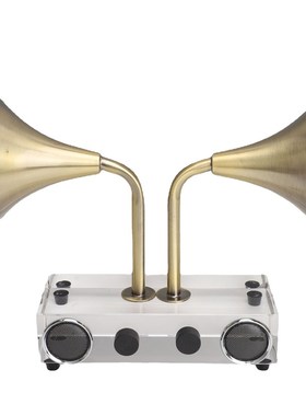 欧式水晶功放播音机摆件样板房售楼部卧室书房客厅桌面软装饰品