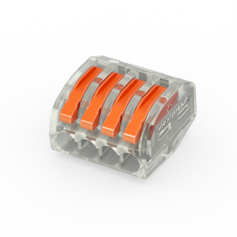 快速接线端子并线神器电线分线器一进三出4位四孔214压线器100只