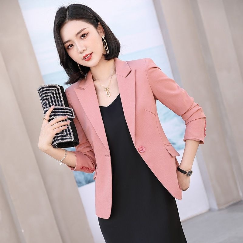 短款西装外d套女春秋2024新款小个子修身气质西服职业套装裙两件