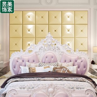 沙发卧室电视软包背景墙床头软S包布现代简约轻奢 软包背景墙欧式