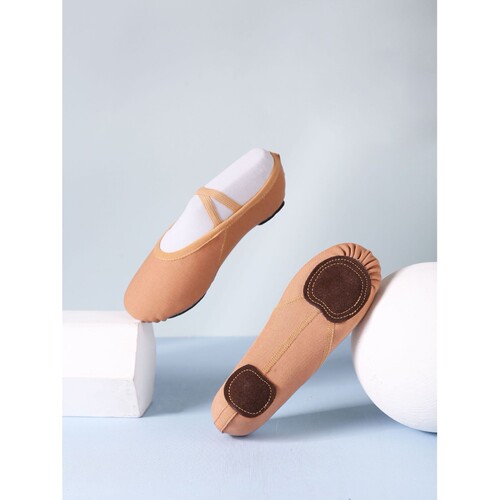 全弹力布舞蹈鞋女软底儿童练功跳舞鞋成人猫爪鞋形体芭蕾舞显脚背