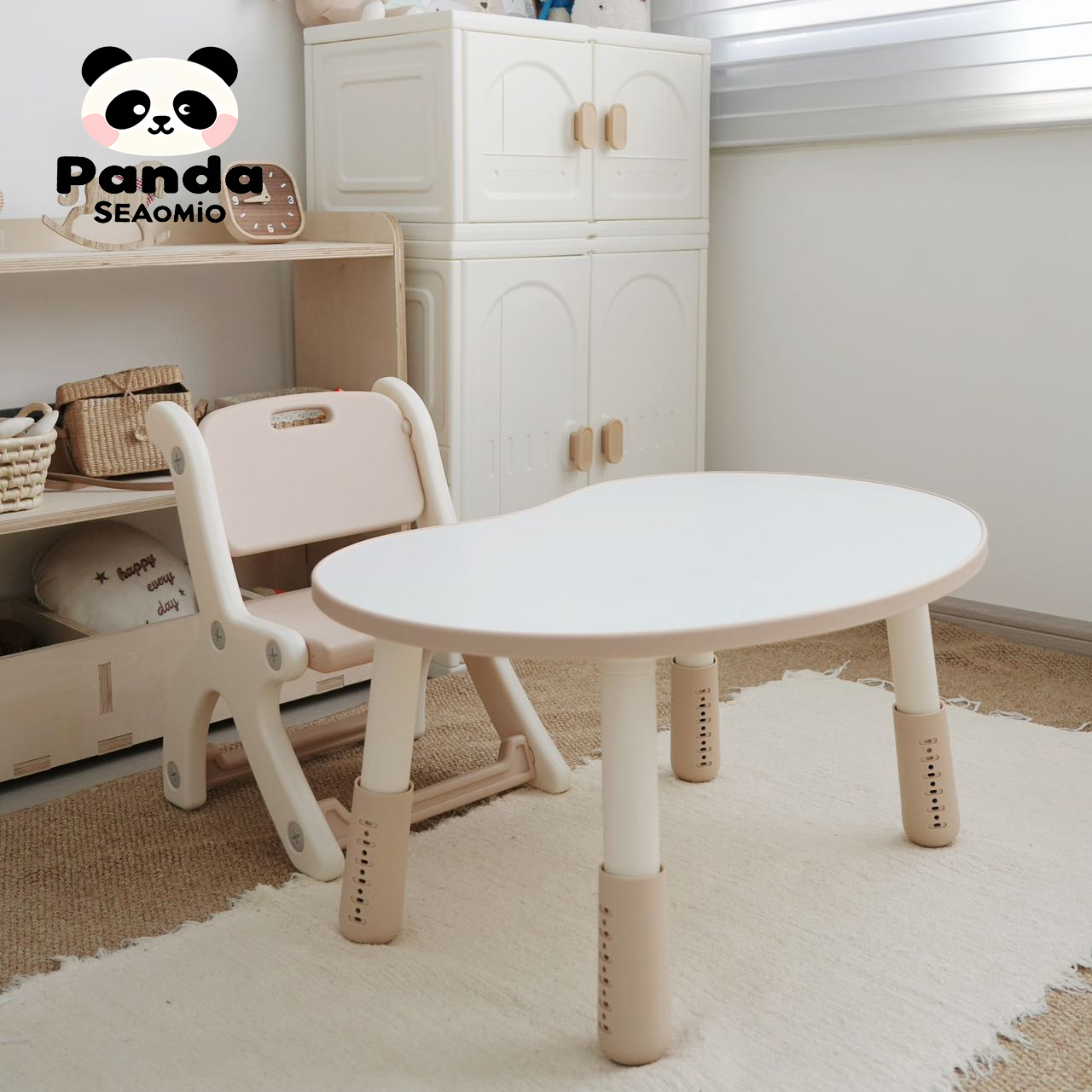 儿童花生桌可升降学习桌