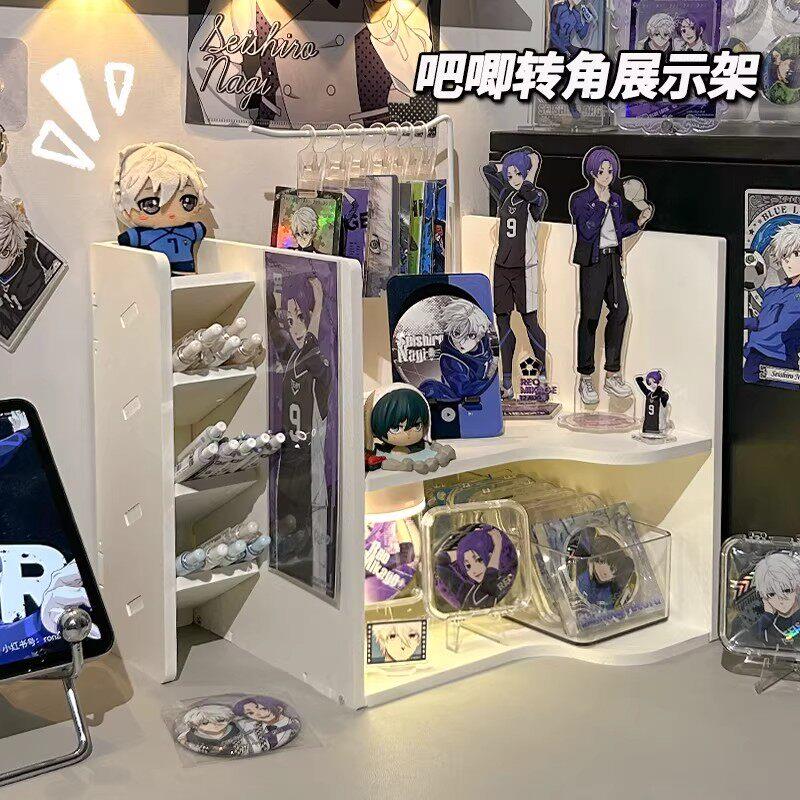 吧唧转角收纳层架痛桌拐角多层追星立牌展示小痛柜桌面谷子置物柜图片