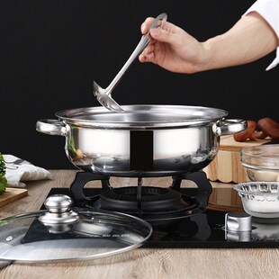 不锈钢汤蒸锅28cm多用双层三层蒸锅多用锅火锅礼品锅具单底蒸火锅