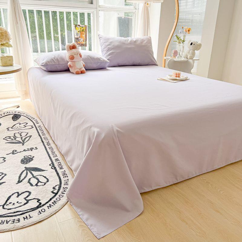 简约磨毛单件床单水洗纯色ins被单双人宿舍寝室枕套三件套秋冬厂