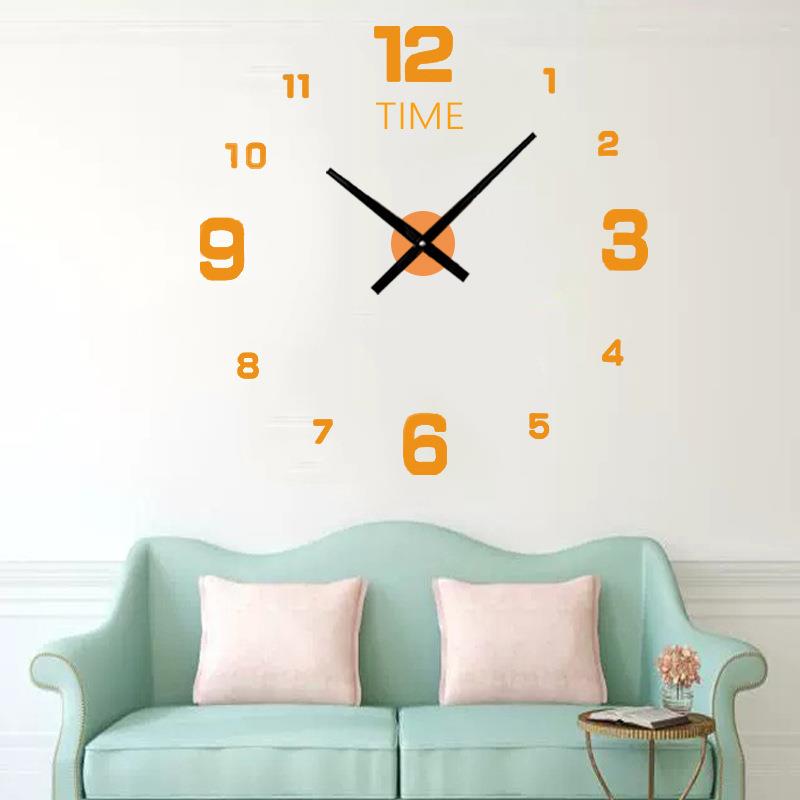3D立体现代创意夜光挂钟免打孔客厅时尚艺术diy欧式简约家用钟表