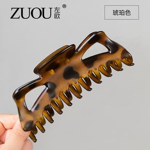 超大抓夹发量多14cm巨大号新款鲨鱼夹厚头发洗澡後脑勺盘发夹子女