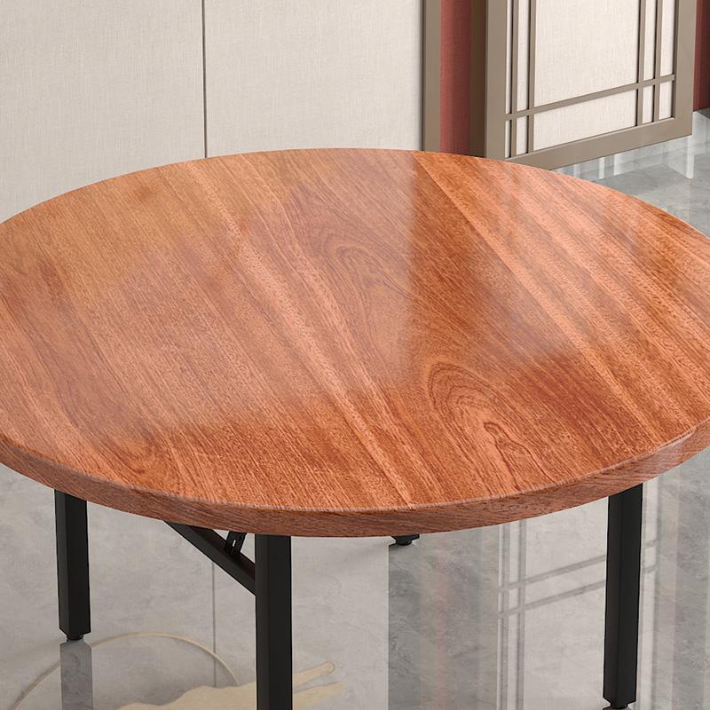 5V加厚实木大圆桌带转盘圆形餐桌家用10人15人酒店饭店餐厅圆桌面