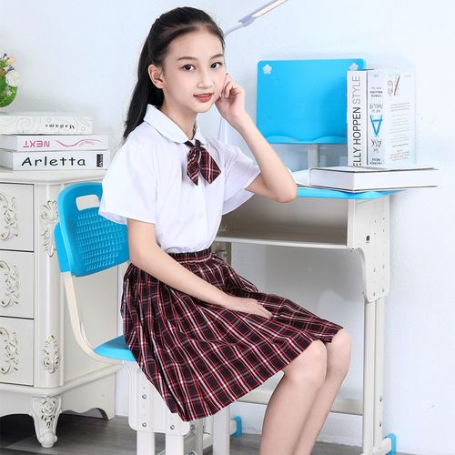 深圳小学生校服礼服男女短袖w夏短裙格子裤全松紧加内衬防走光套