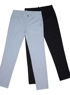 C男装夏薄休闲裤 时尚简约绣花上班长裤 潮牌轻奢弹力修身裤子2色